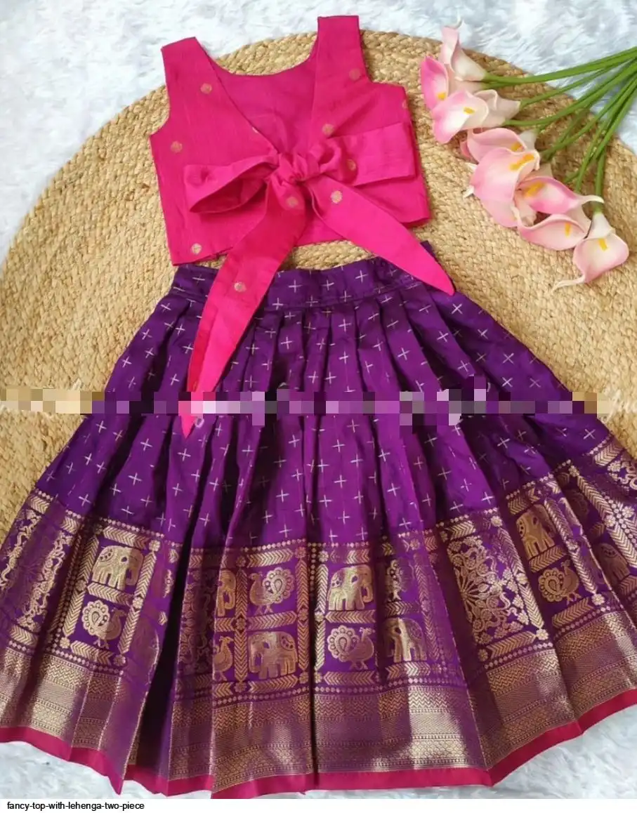FANCY TOP WITH LEHENGA TWO PIECE F