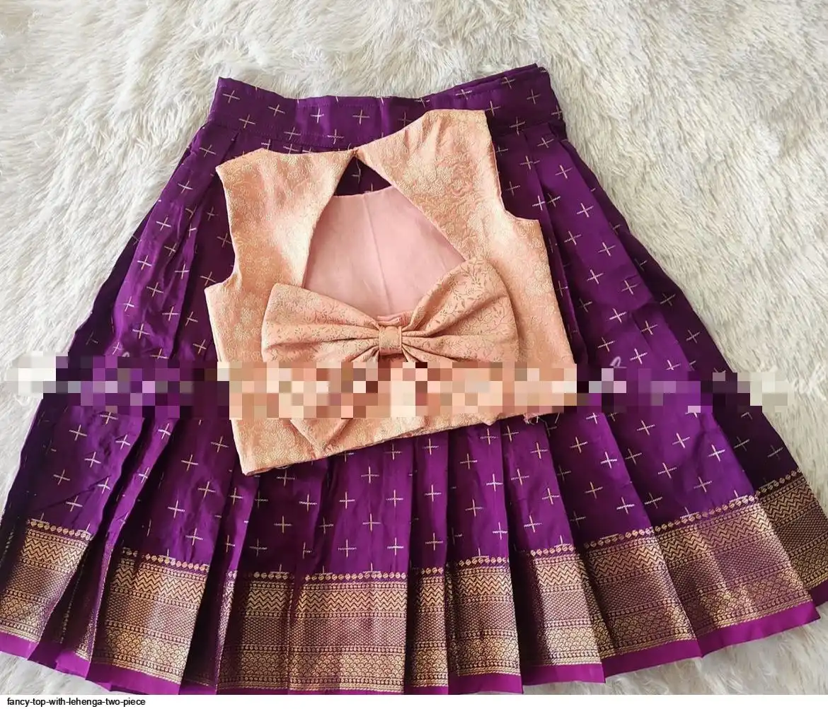 FANCY TOP WITH LEHENGA TWO PIECE G
