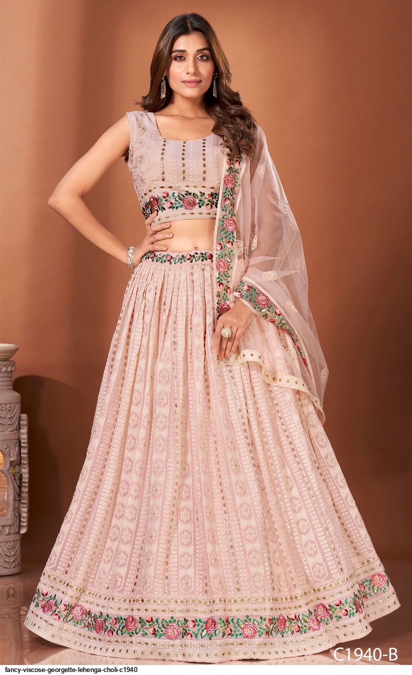 Designer Georgette Fabric Lehenga Choli