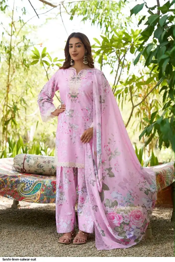 FARSHI LINEN SALWAR SUIT B