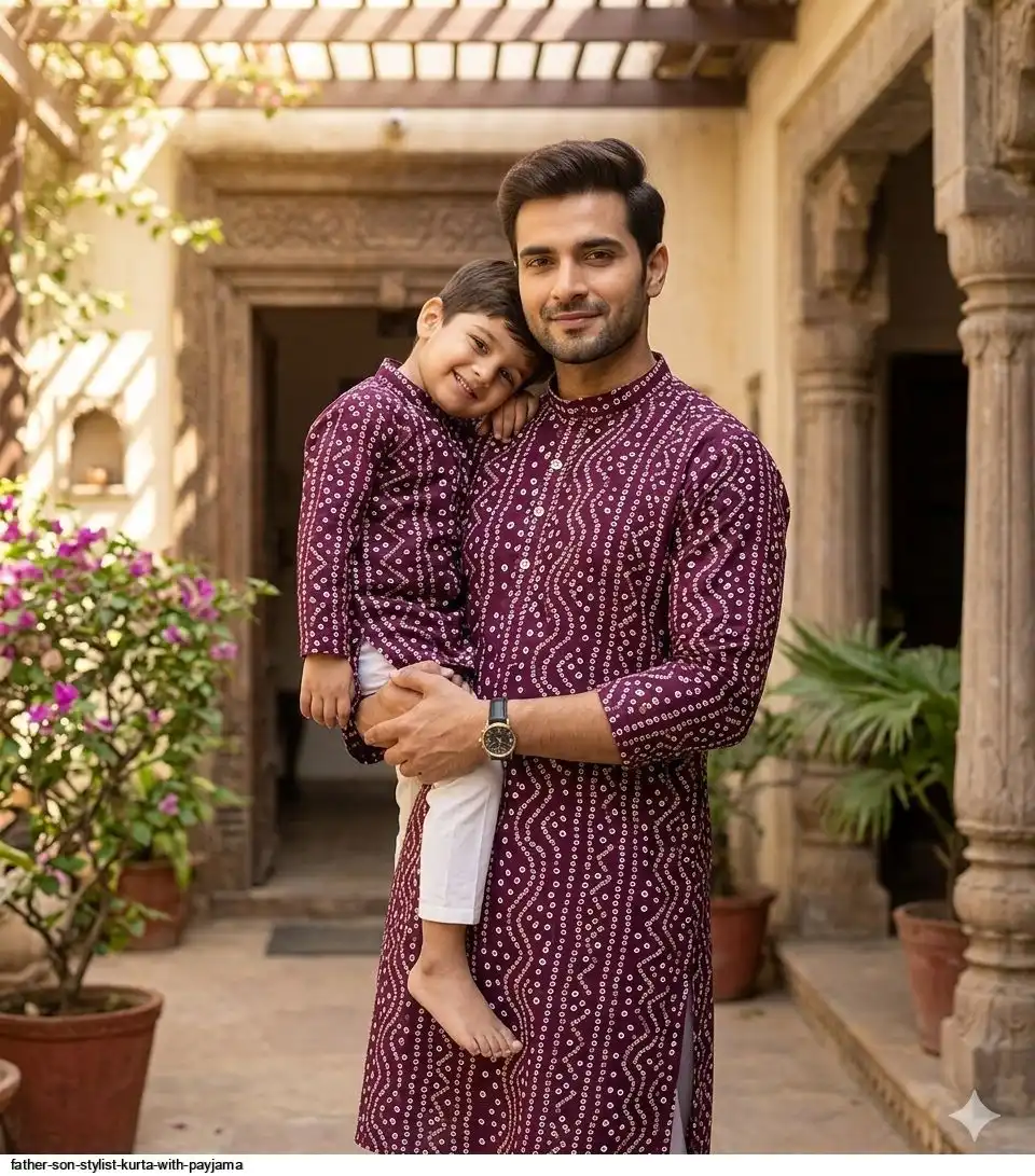 FATHER SON STYLIST KURTA WITH PAYJAMA C