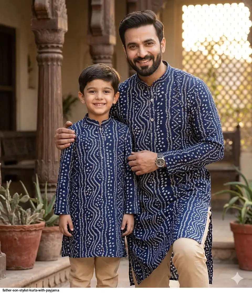 FATHER SON STYLIST KURTA WITH PAYJAMA E