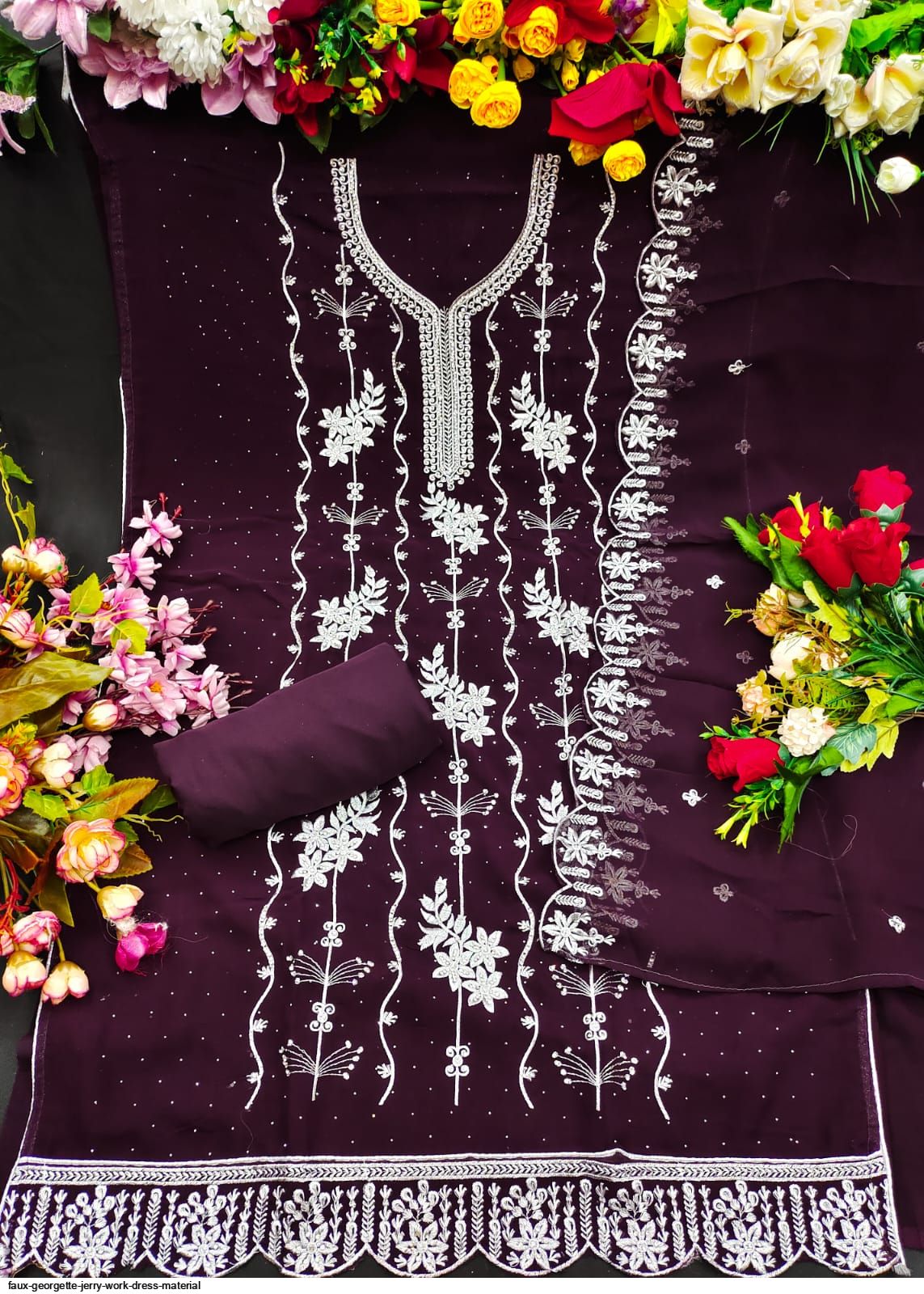 FAUX JERRY WORK DRESS MATERIAL