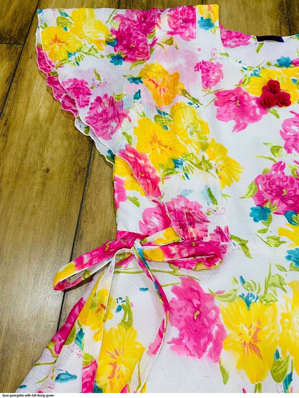 faux with full lining gown