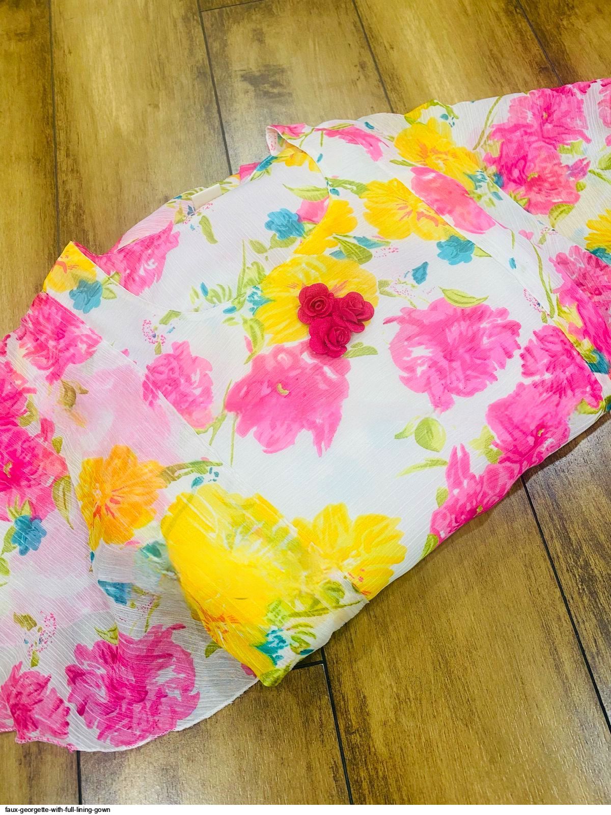 faux with full lining gown