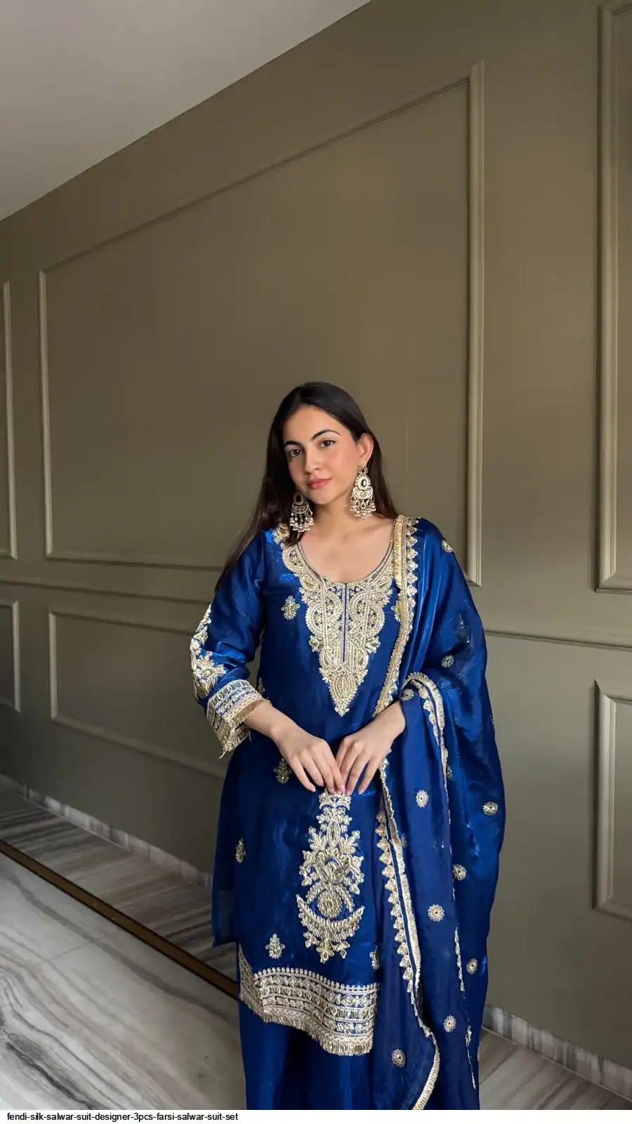 DESIGNER FENDI SILK SALWAR SUIT B