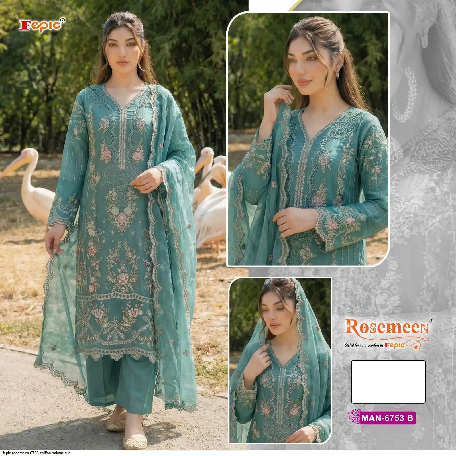 FEPIC ROSEMEEN 6753 CHIFFON SALWAR SUIT