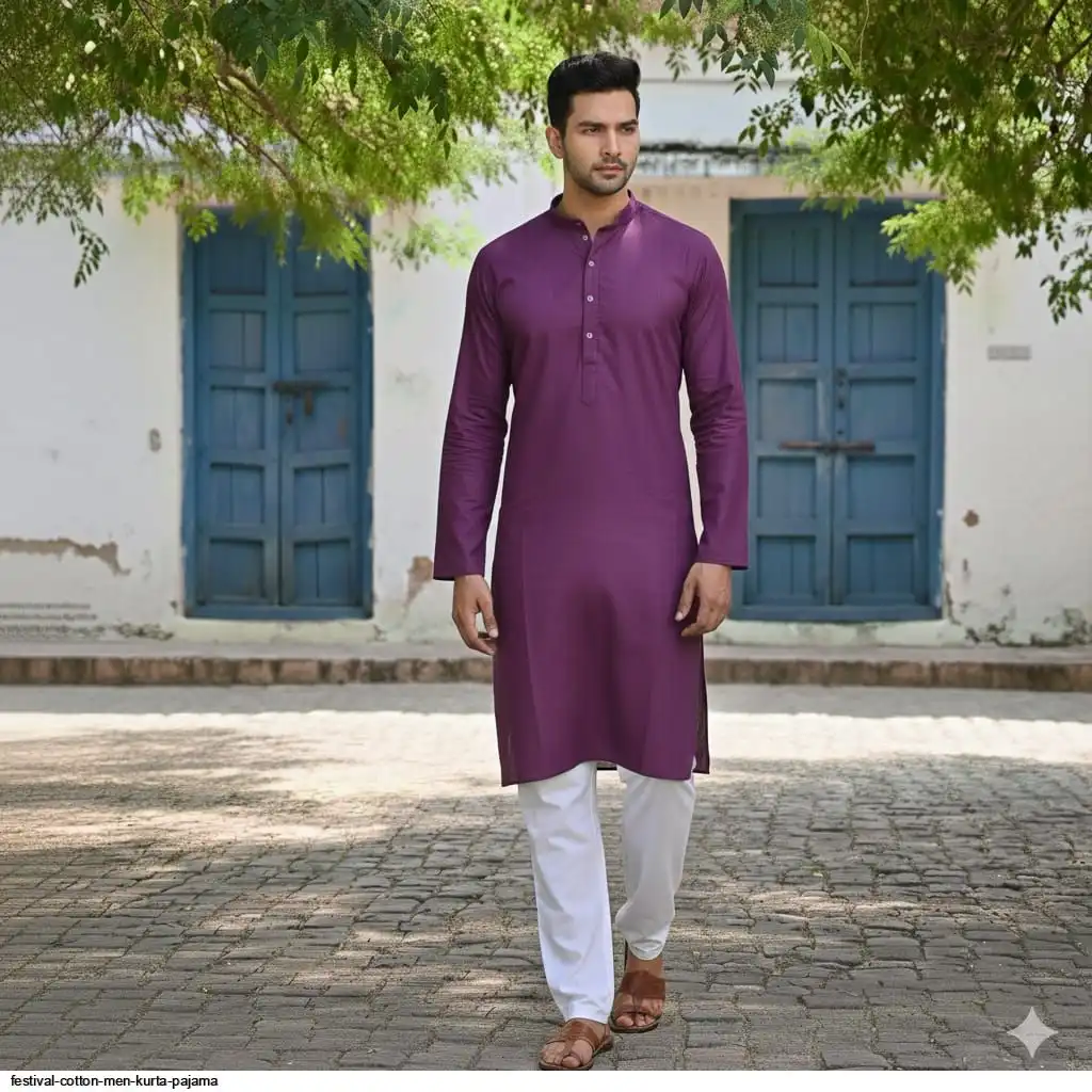 FESTIVAL COTTON MEN KURTA PAJAMA C