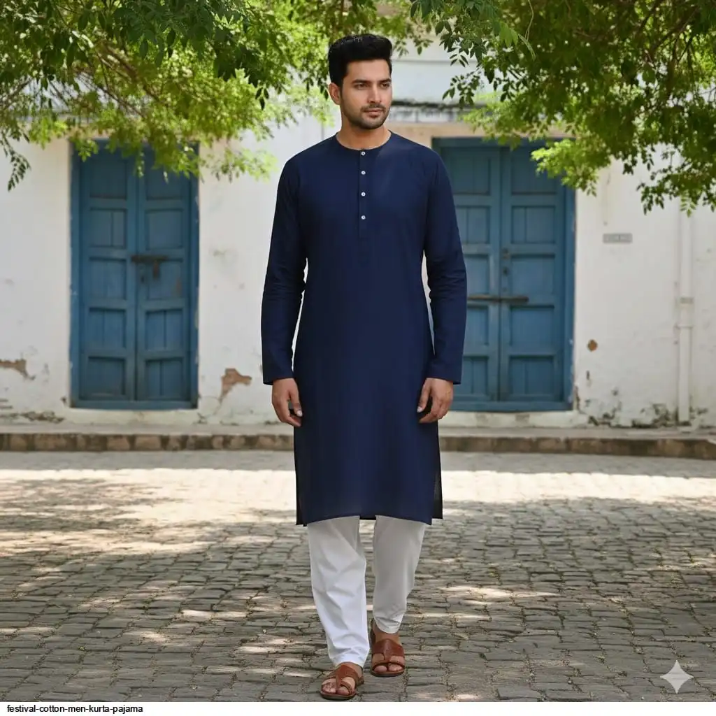 FESTIVAL COTTON MEN KURTA PAJAMA E