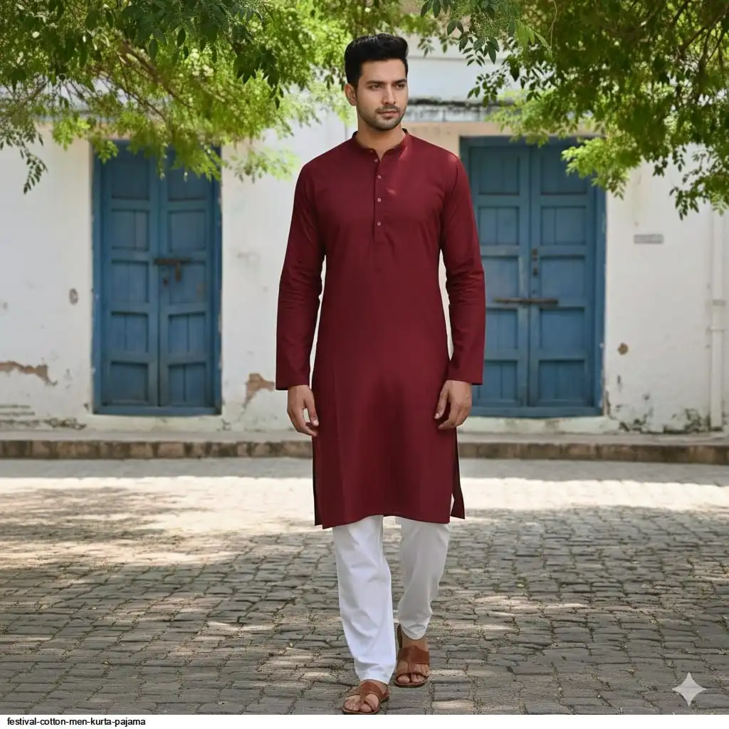 FESTIVAL COTTON MEN KURTA PAJAMA F