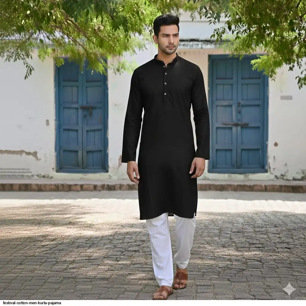 FESTIVAL COTTON MEN KURTA PAJAMA B