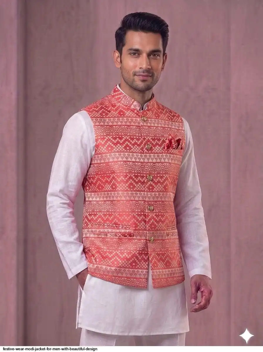 FESTIVE WEAR MODI JACKET FOR MEN WITH BEAUTIFUL DESIGN 2
