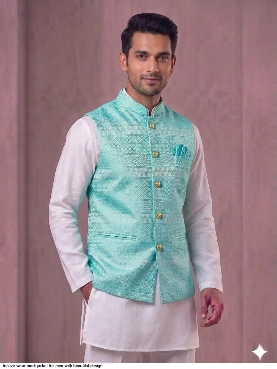 FESTIVE WEAR MODI JACKET FOR MEN WITH BEAUTIFUL DESIGN 3