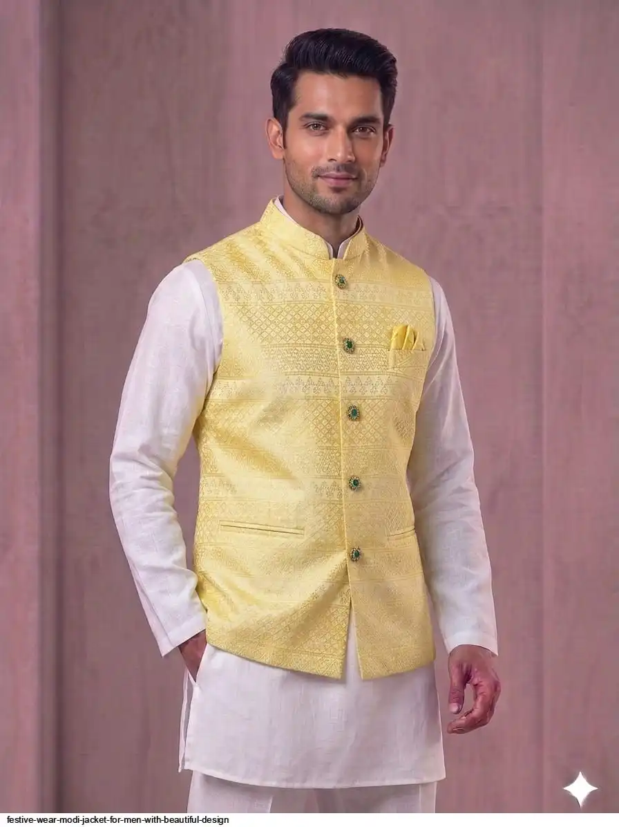 FESTIVE WEAR MODI JACKET FOR MEN WITH BEAUTIFUL DESIGN 4
