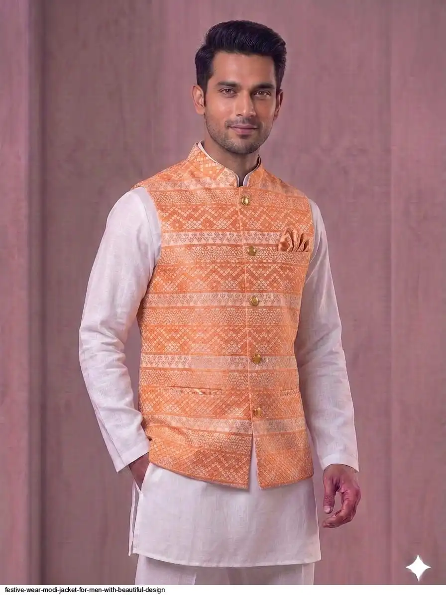 FESTIVE WEAR MODI JACKET FOR MEN WITH BEAUTIFUL DESIGN 5