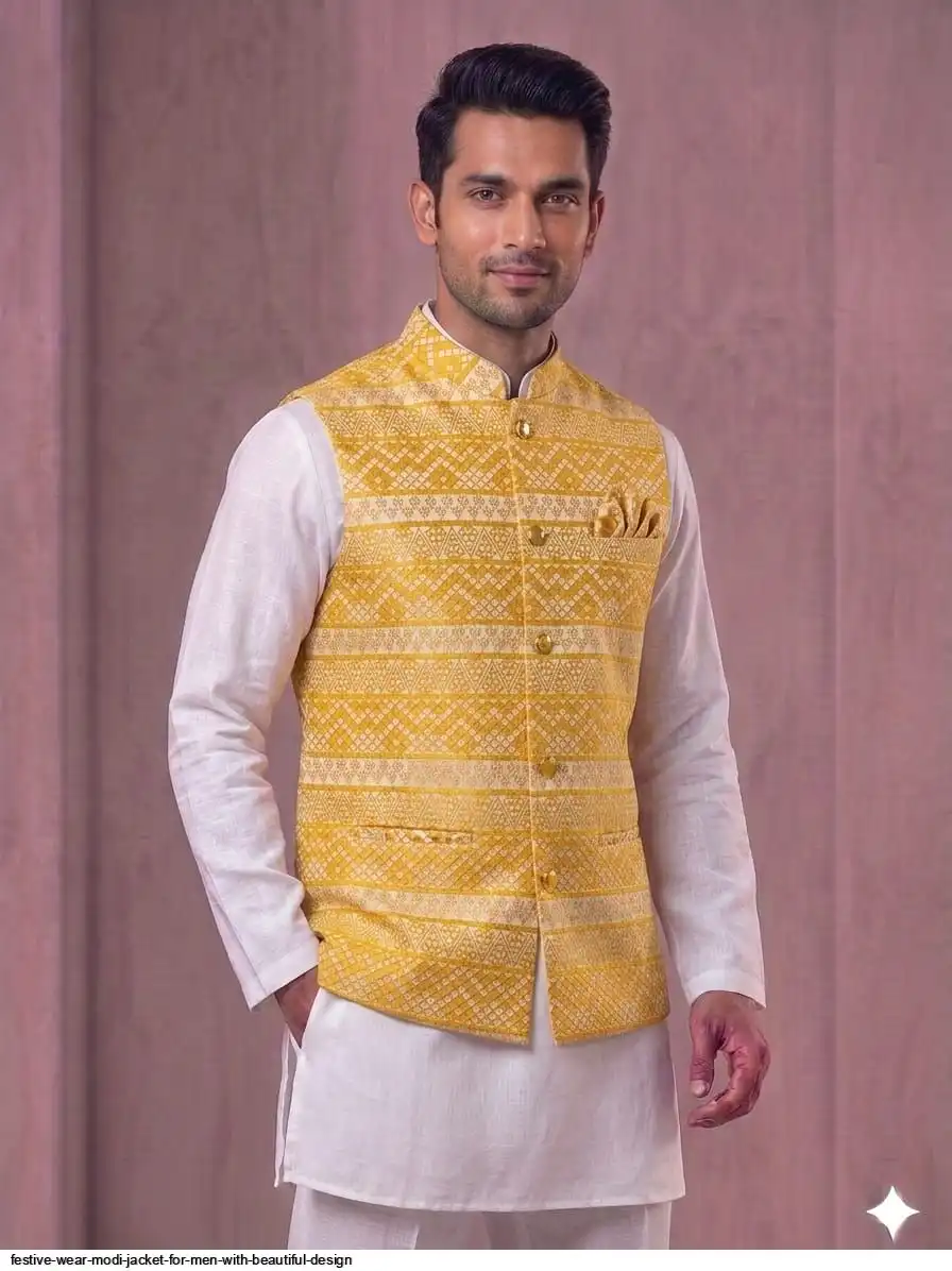 FESTIVE WEAR MODI JACKET FOR MEN WITH BEAUTIFUL DESIGN 6