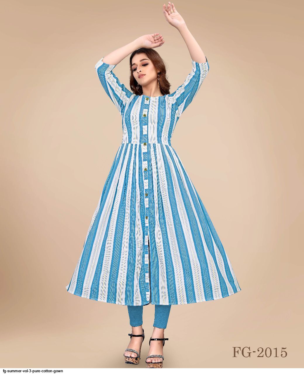 Kitty-Fashion New Cotton Flower Printed A-Line Gown for Girls (4-5 Years,  Brown) : Amazon.in: Clothing & Accessories