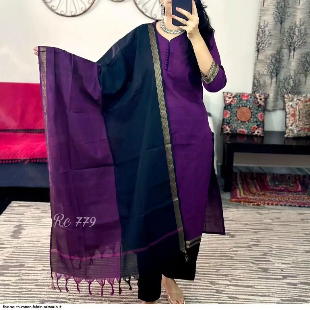 south cotton dress material wholesale fine South cotton fabric salwar suit