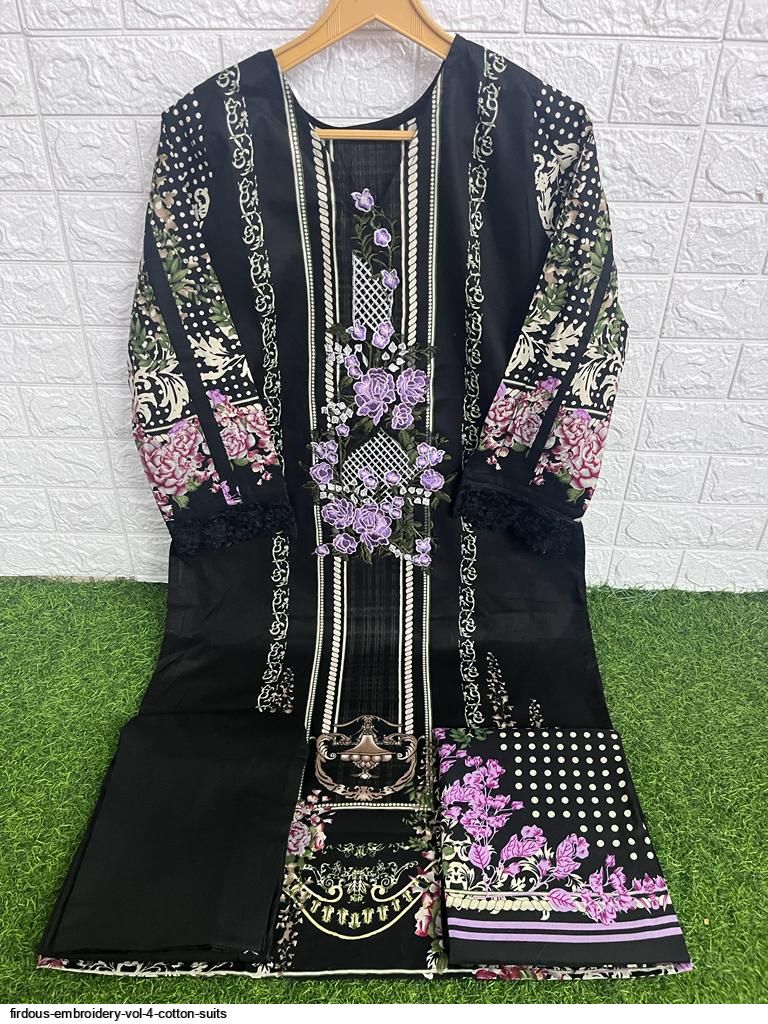 FIRDOUS EMBROIDERY VOL 4 COTTON SUITS