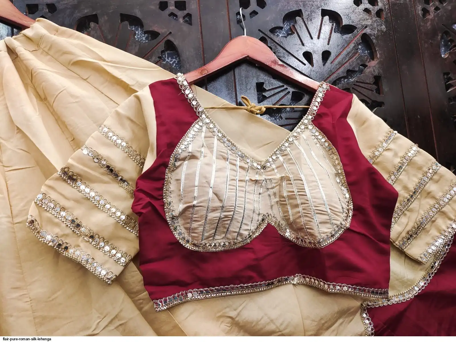 FLAIR PURE ROMAN SILK LEHENGA 4