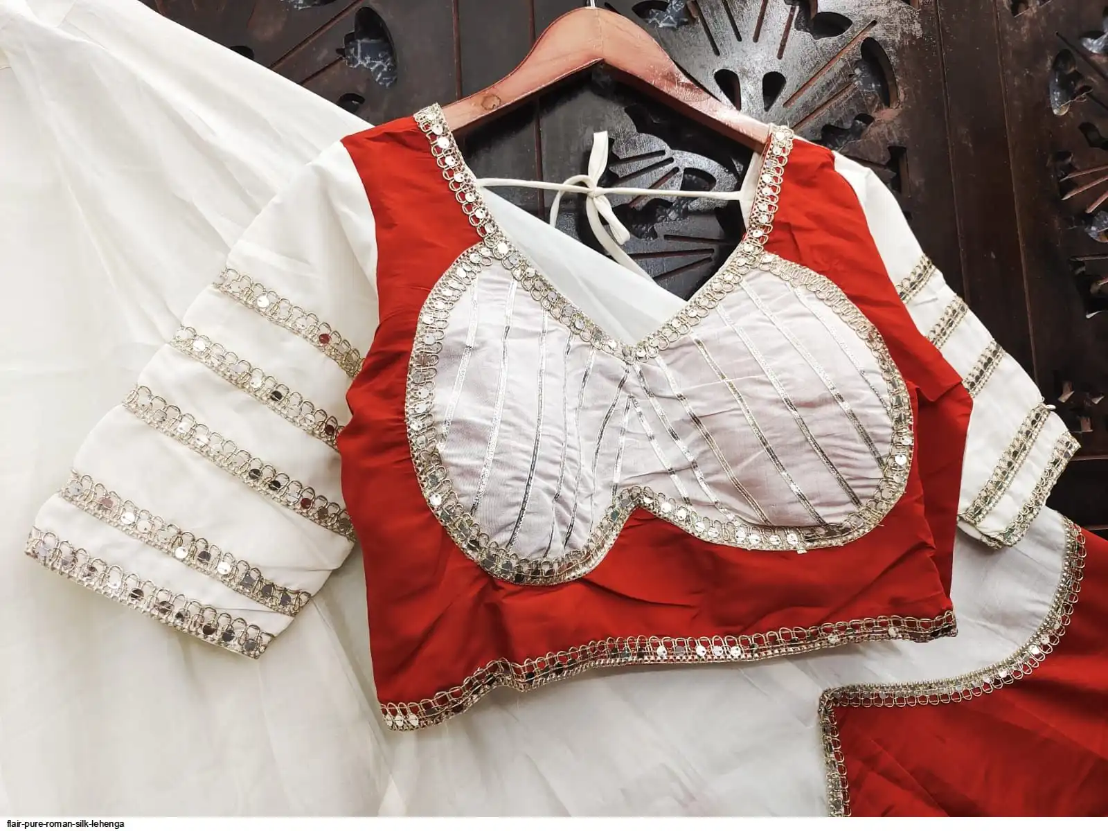 FLAIR PURE ROMAN SILK LEHENGA 5