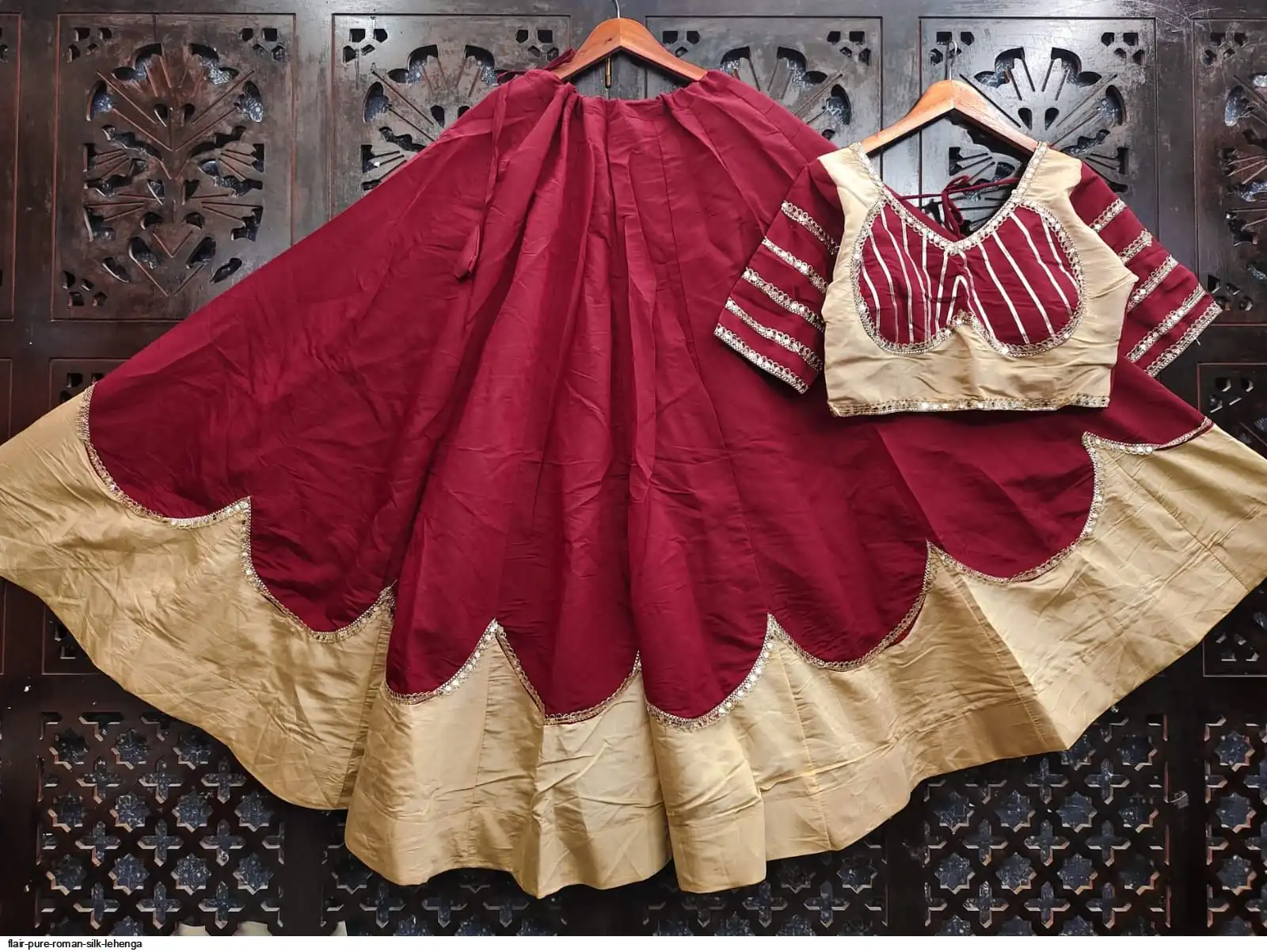 FLAIR PURE ROMAN SILK LEHENGA 6