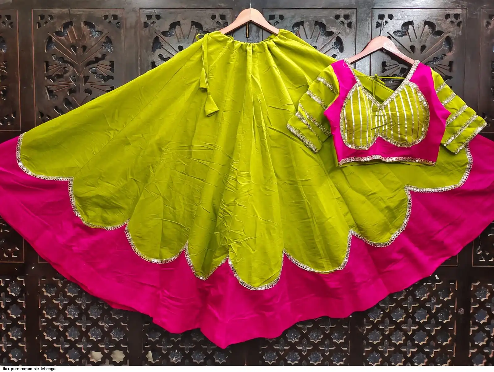 FLAIR PURE ROMAN SILK LEHENGA 7