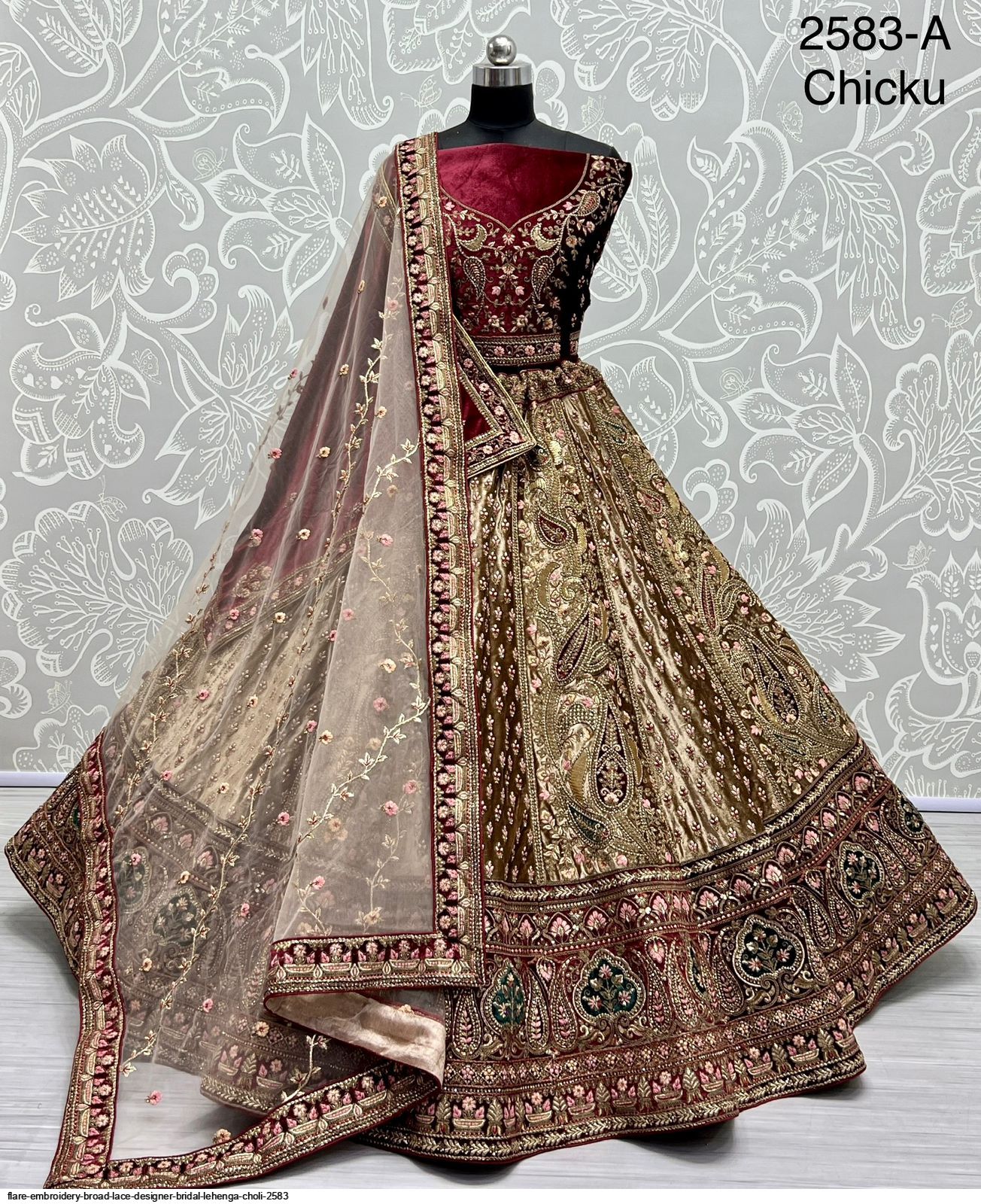 Kalighata Bride Box Zardozi Embroidered Lehenga Set | Red, Thread, Raw  Silk, Broad Leaf Neck, Half Sleeves | Raw silk lehenga, Lehenga, Raw silk