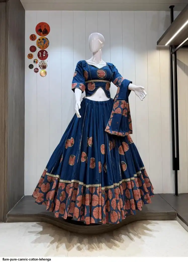FLARE PURE CAMRIC COTTON LEHENGA 1