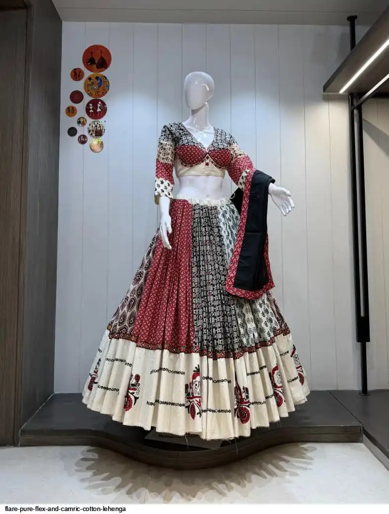 FLARE PURE FLEX AND CAMRIC COTTON LEHENGA 1