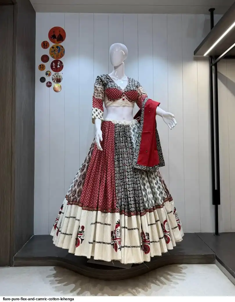FLARE PURE FLEX AND CAMRIC COTTON LEHENGA 2