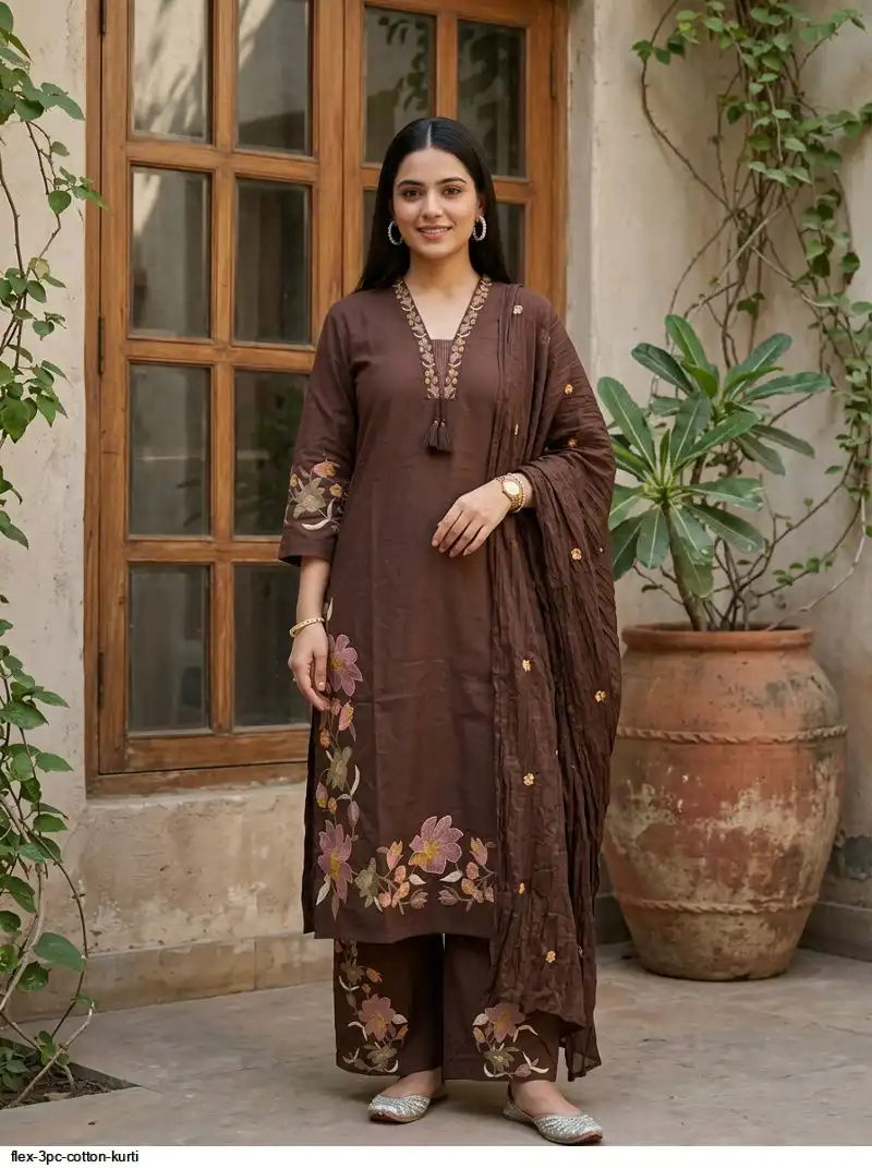 FLEX 3PC COTTON KURTI B
