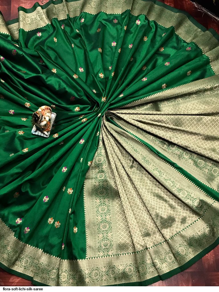 FLORA SOFT LICHI SILK SAREE B