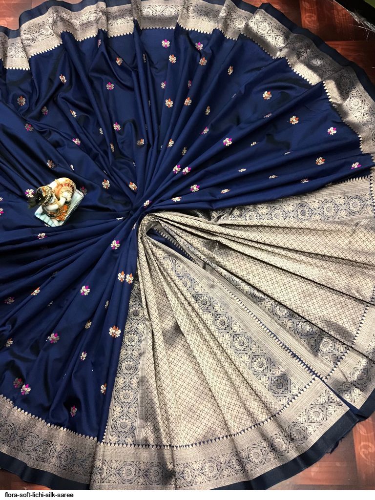 FLORA SOFT LICHI SILK SAREE D