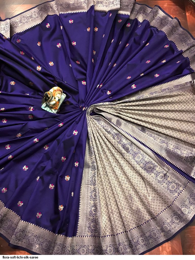FLORA SOFT LICHI SILK SAREE C