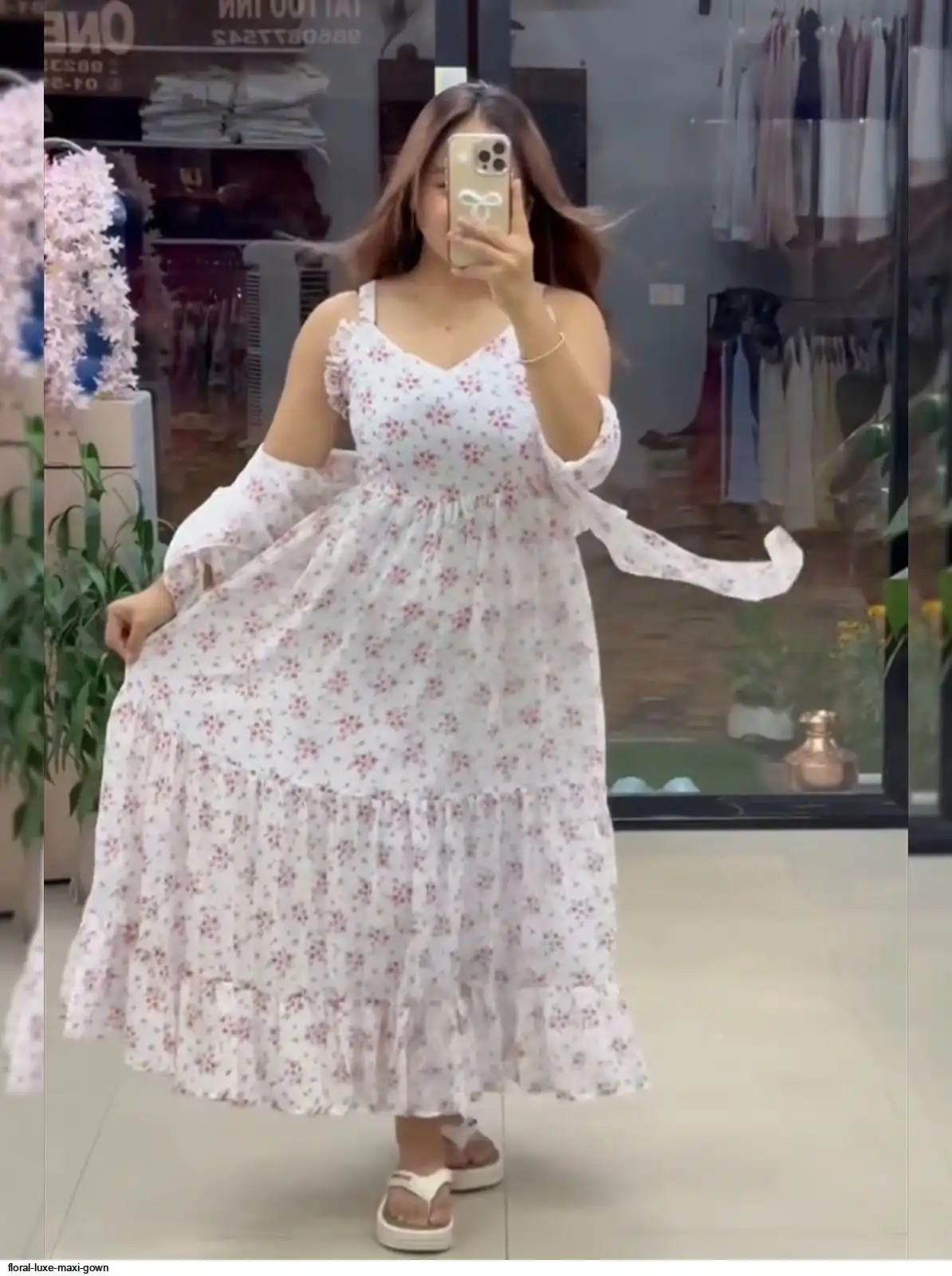 FLORAL LUXE MAXI GOWN B