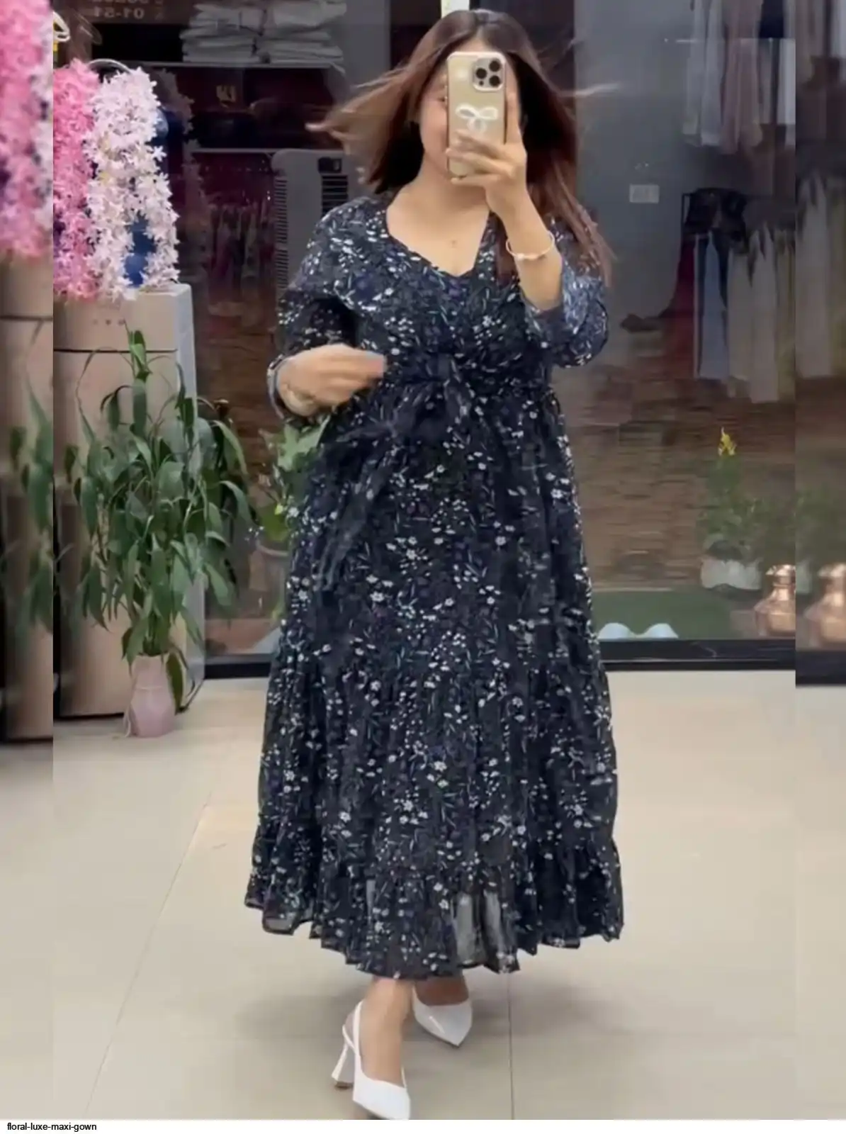 FLORAL LUXE MAXI GOWN C