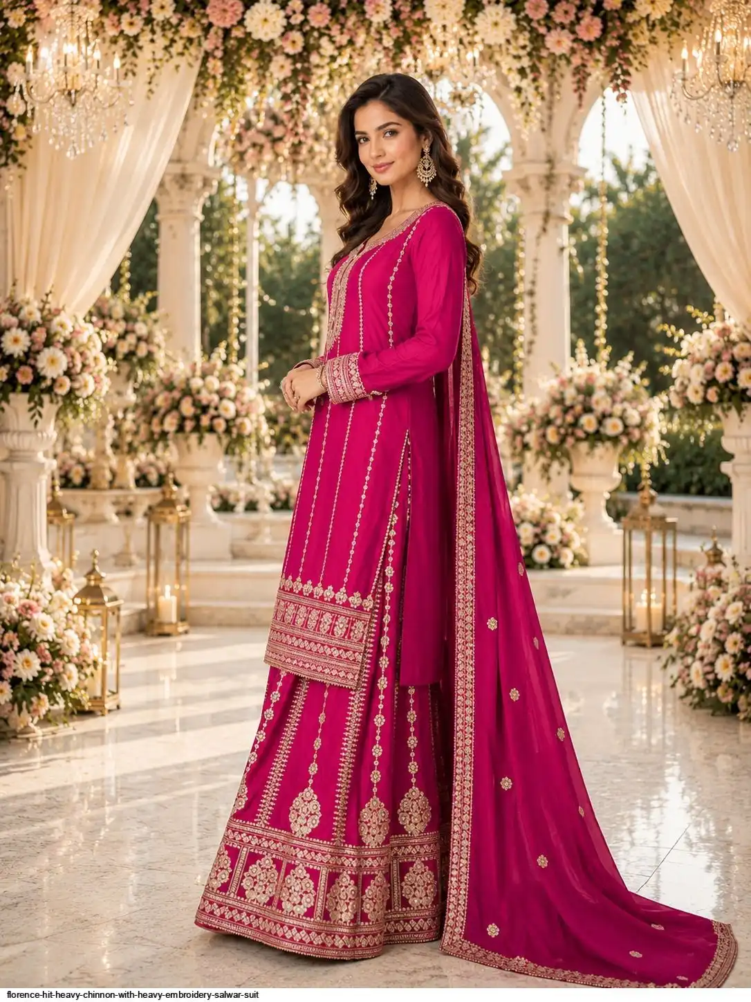 FLORENCE HIT HEAVY CHINNON WITH HEAVY EMBROIDERY SALWAR SUIT C