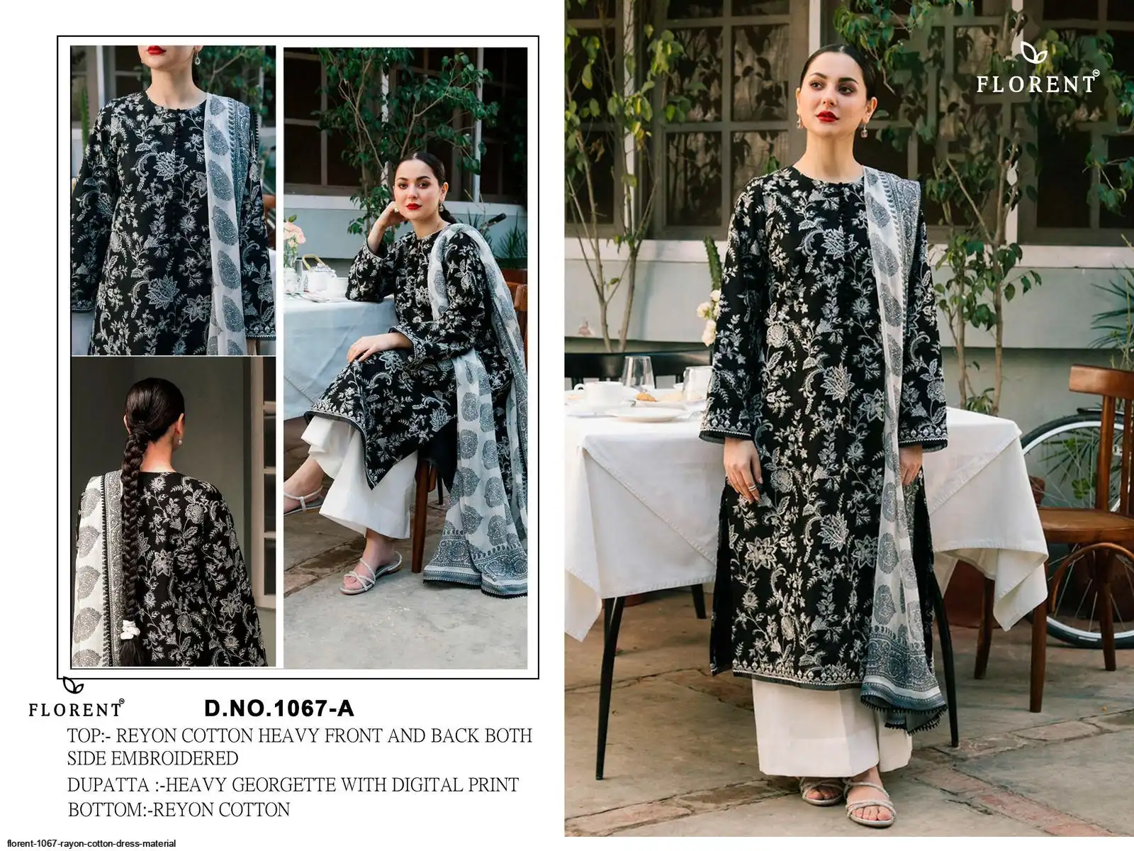 rayon cotton dress material Women's multi print and mirror work rayon cotton dress material