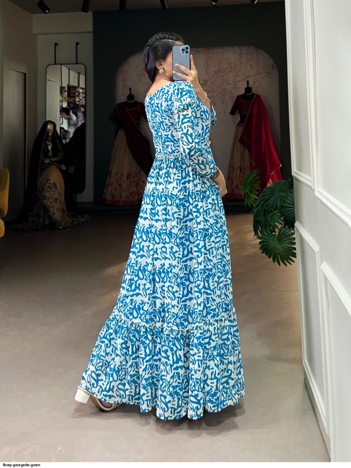 flowy Georgette gown