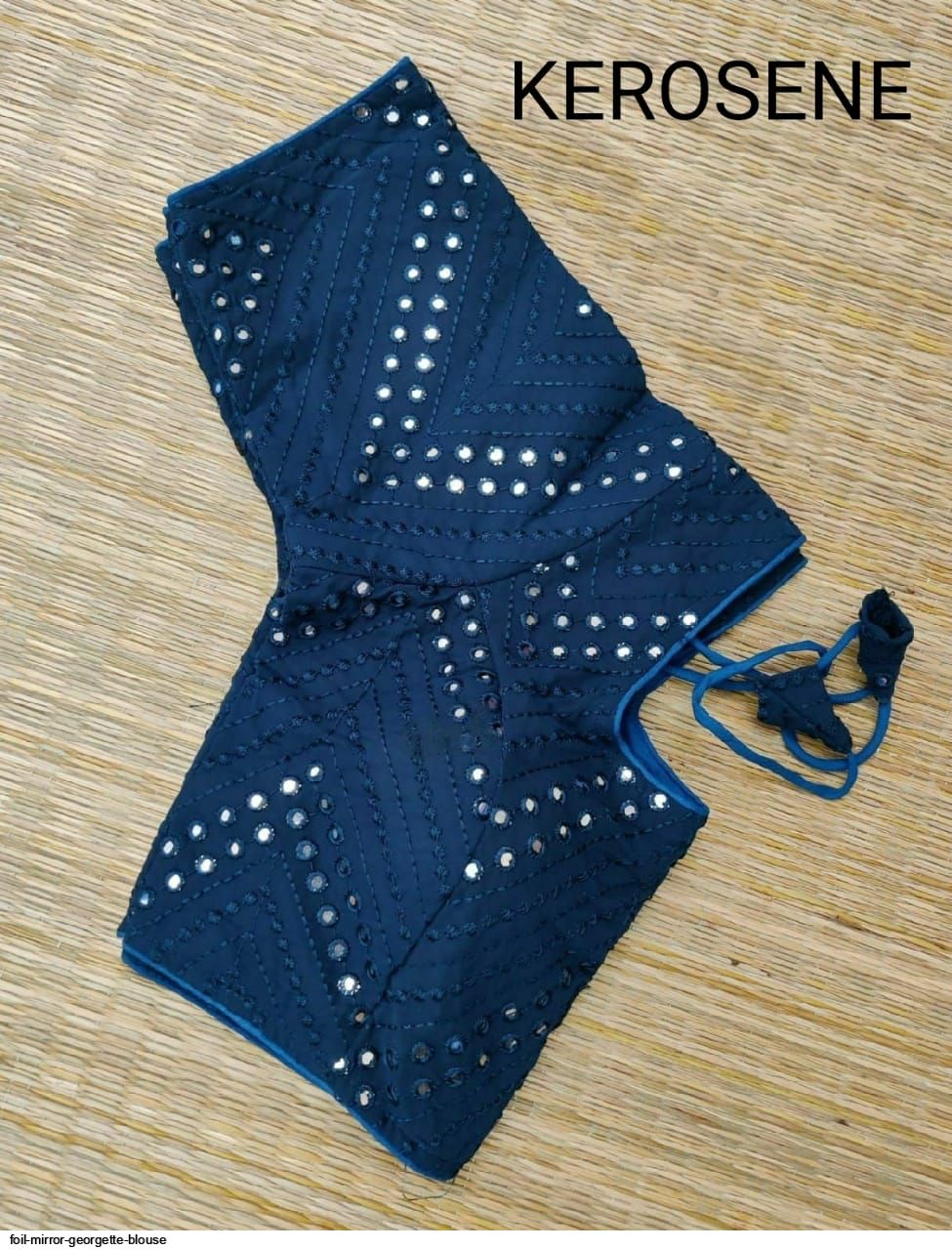 FOIL MIRROR GEORGETTE BLOUSE KEROSENE