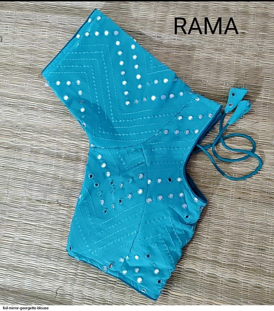 FOIL MIRROR GEORGETTE BLOUSE RAMA