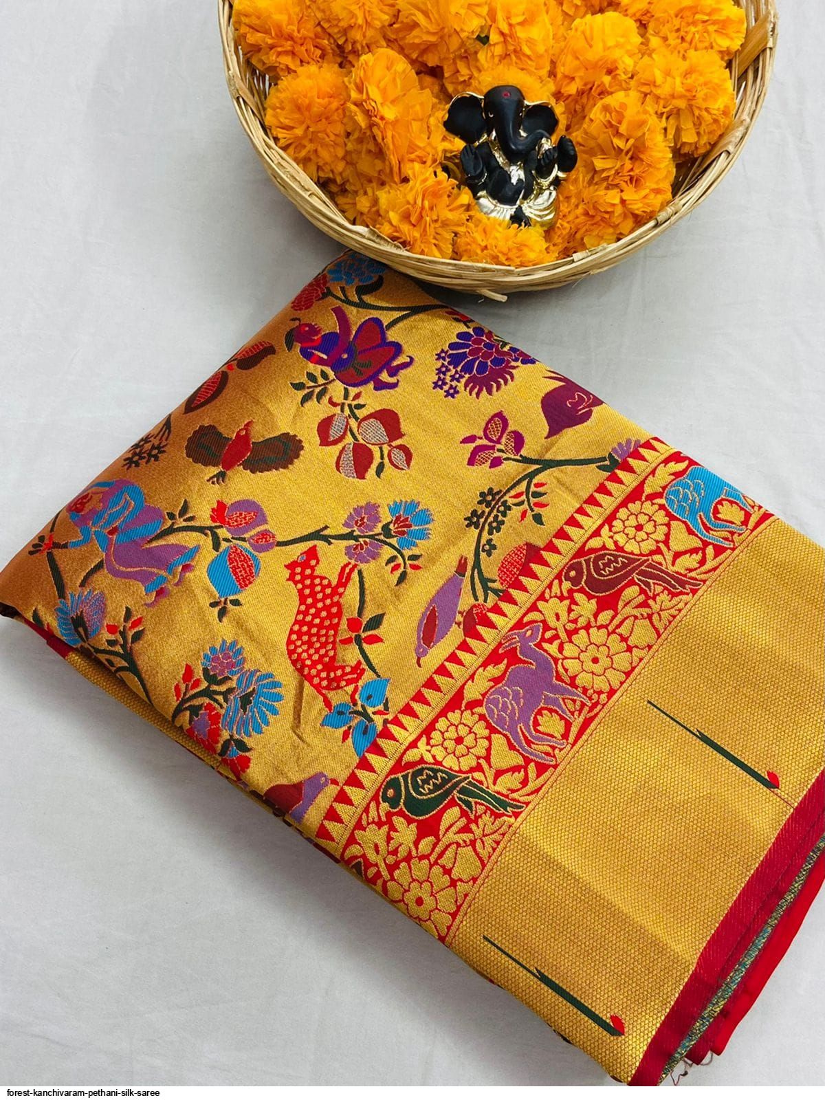 FOREST KANCHIVARAM PETHANI SILK SAREE