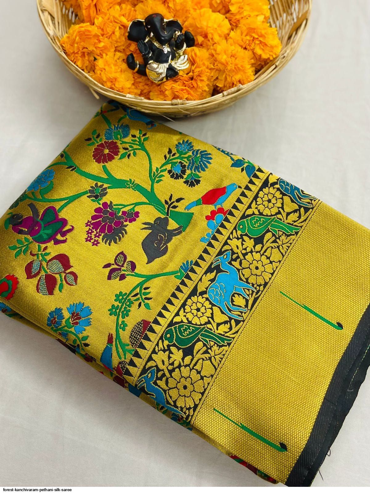 FOREST KANCHIVARAM PETHANI SILK SAREE