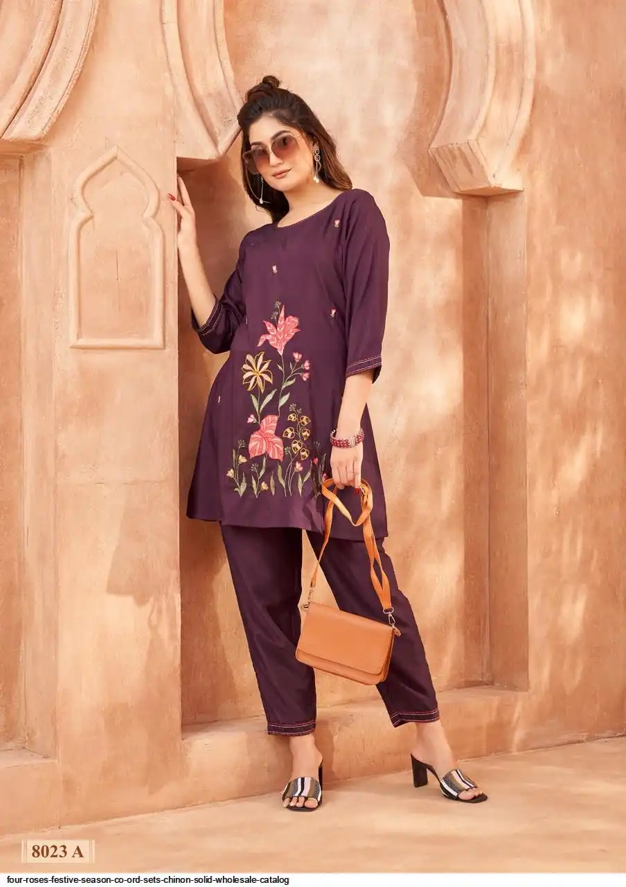 FOUR ROSES FESTIVE SEASON CO ORD SETS CHINON SOLID WHOLESALE CATALOG