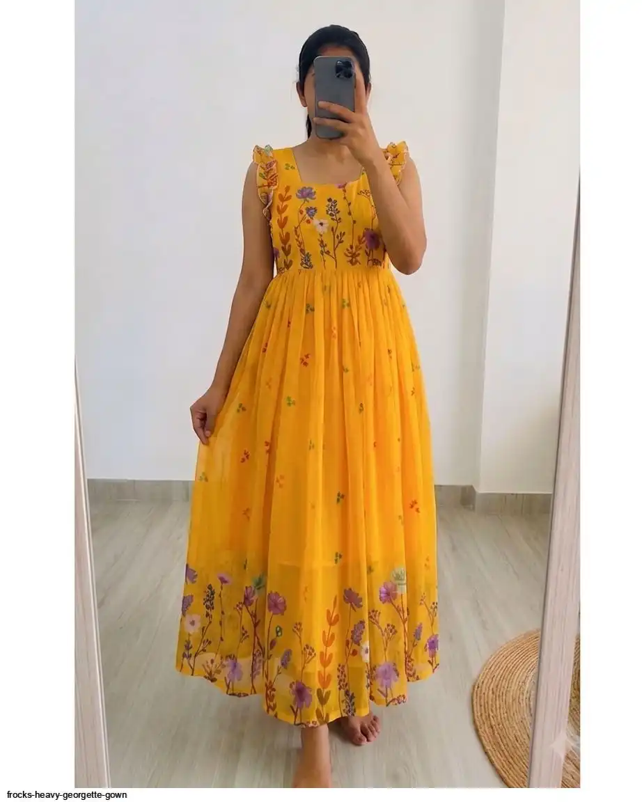 FROCKS HEAVY GEORGETTE GOWN D
