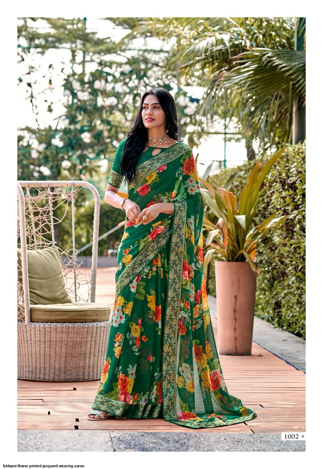 Printed Casual Wear Linen Flower Print with Satin Big Border Saree, With  Blouse Piece at Rs 630 in Surat