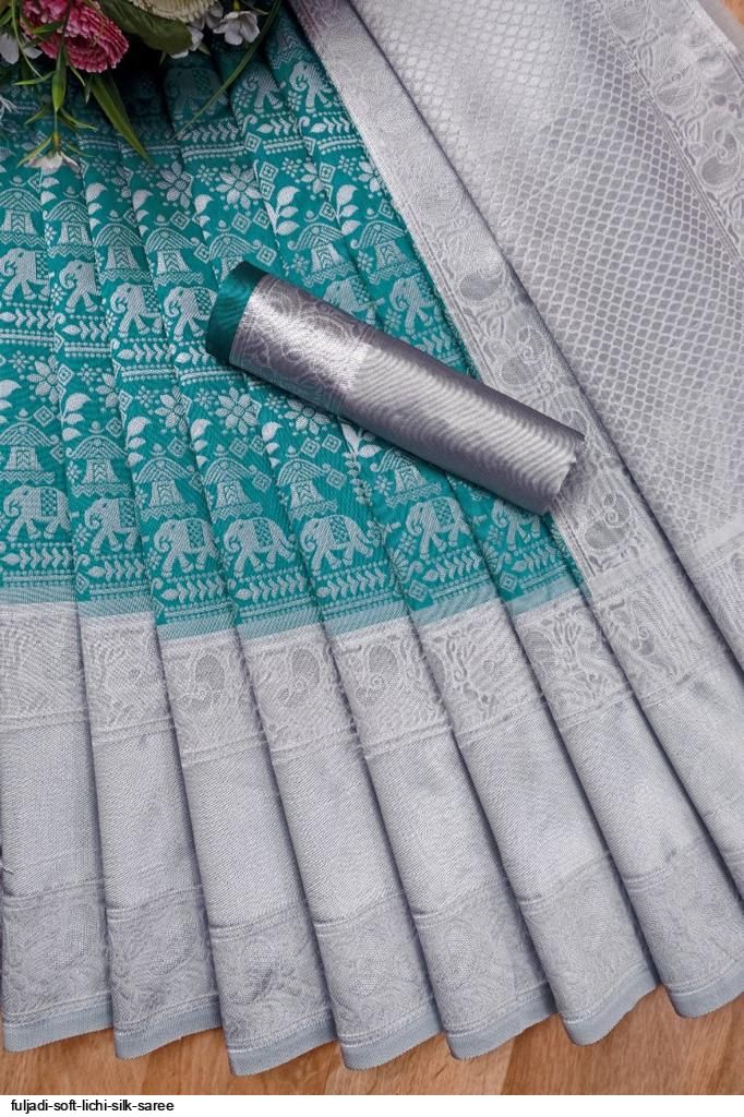 FULJADI SOFT LICHI SILK SAREE C