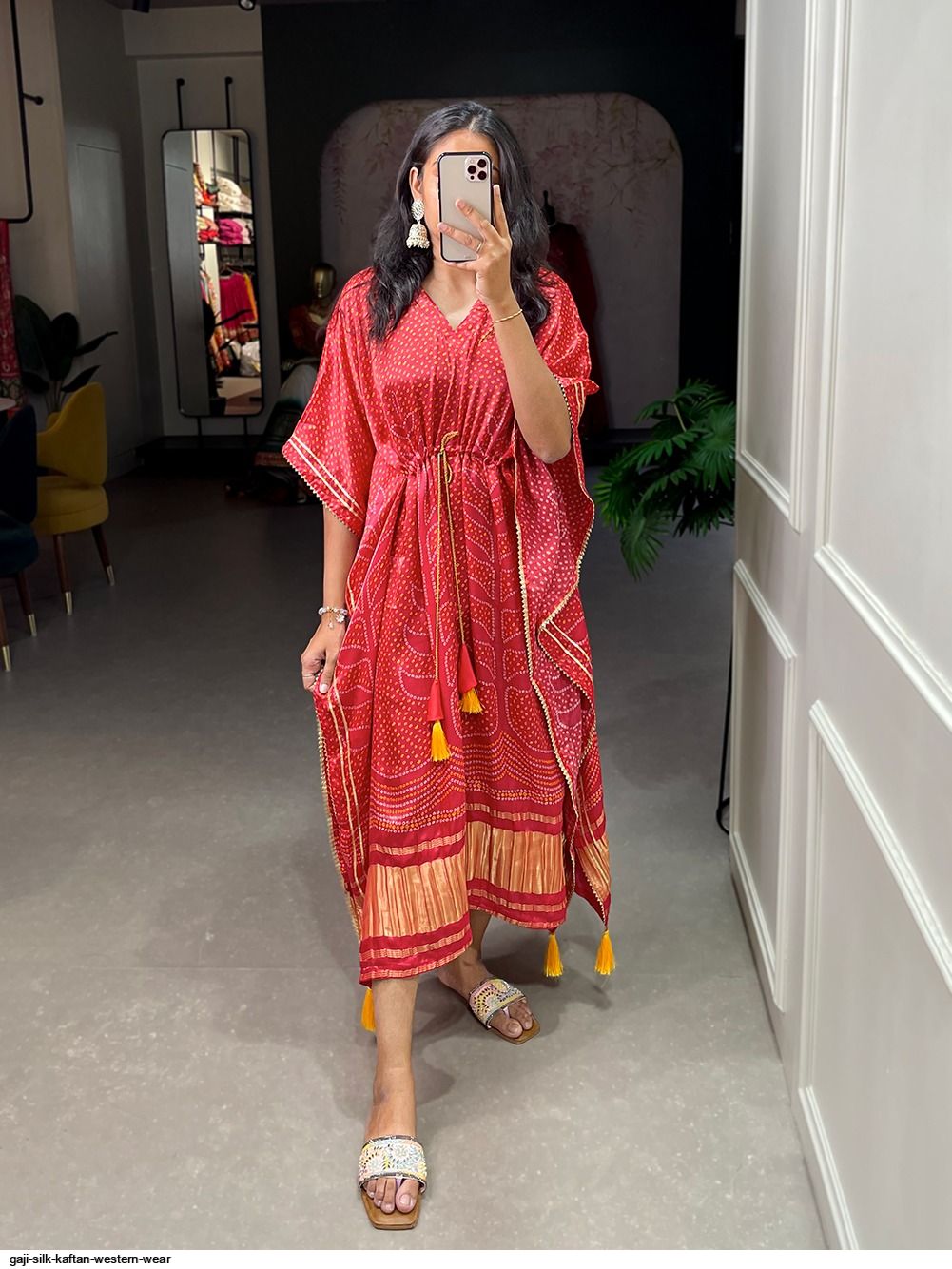 GAJI SILK KAFTAN WESTERN WEAR M