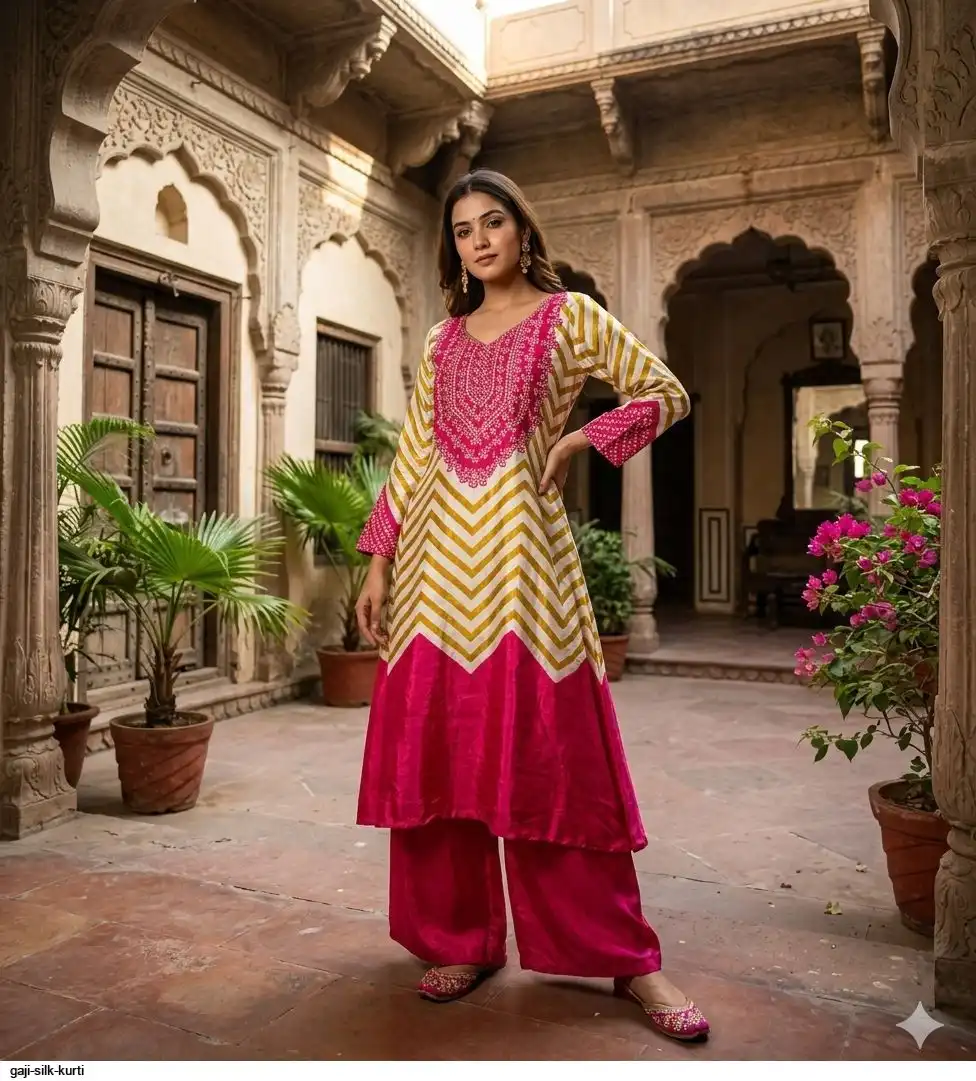 GAJI SILK KURTI 2